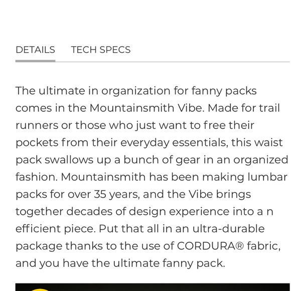 Like New! Mountainsmith Vibe Fanny Pack/Belt Bag - Picture 6 of 12